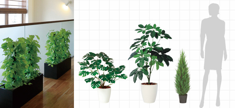 人工観葉植物・樹木 M,フィカス・ベンジャミン | 造花、人工観葉植物 